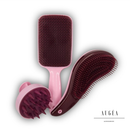 Kit 3 Escovas Anti Frizz com Escova Flexível e Massageador Capilar
