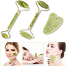 Rolo De Massagem Facial De Jade 3pcs Para Rosto, Olhos, Rost
