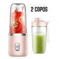 Mini Liquidificador Portátil 400ML USB 6 Lâminas Mixer Elétrico para Suco Smoothie Shake Whey e Vitaminas