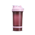 Coqueteleira 500ml com Misturador de Mola Livre BPA 2 Compartimentos para Whey Shake Vitamina Academia
