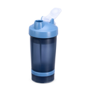 Coqueteleira 500 ml livre de BPA 2 compartimentos whey vitamina academia shake misturador de mola