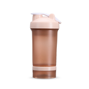 Coqueteleira 500 ml livre de BPA 2 compartimentos whey vitamina academia shake misturador de mola
