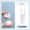 Frasco Pump Espumador Para Limpeza Facial Skin Care Com Escova De Silicone Portátil Para Viagem