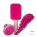 Kit 3 Escovas Anti Frizz com Escova Flexível e Massageador Capilar