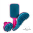 Kit 3 Escovas Anti Frizz com Escova Flexível e Massageador Capilar