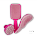 Kit 3 Escovas Anti Frizz com Escova Flexível e Massageador Capilar