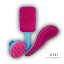 Kit 3 Escovas Anti Frizz com Escova Flexível e Massageador Capilar