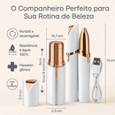 Caneta Depiladora Sobrancelha + Depilador de Rosto Buço Facial Indolor Batom Portátil
