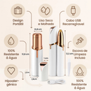Caneta Depiladora Sobrancelha + Depilador de Rosto Buço Facial Indolor Batom Portátil