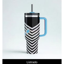 Garrafa Térmica Estampada 1200ml em Inox com Tampa e Canudo