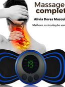 Kit 2 Mini Massageador Elétrico EMS Portátil para Pescoço Cervical Corpo Alívio de Dores Muscular