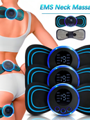 Kit 2 Mini Massageador Elétrico EMS Portátil para Pescoço Cervical Corpo Alívio de Dores Muscular