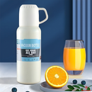 Caneca Kit Garrafa Térmica Vacuum Bottle Inox 500ml + 3 Xícaras Bebidas Fria ou Quente