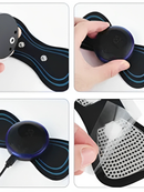 Kit 2 Mini Massageador Elétrico EMS Portátil para Pescoço Cervical Corpo Alívio de Dores Muscular