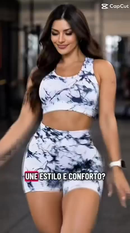 Kit 3 Shorts Feminino Academia Marmorizado Fitness Degrade Crossfit Cintura Alta