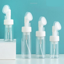 Frasco Pump Espumador Para Limpeza Facial Skin Care Com Escova De Silicone Portátil Para Viagem