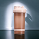 Coqueteleira 500 ml livre de BPA 2 compartimentos whey vitamina academia shake misturador de mola