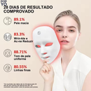 Máscara Facial LED 7 Cores para Tratamento Facial e Controle da Acne