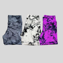 Kit 3 Shorts Feminino Academia Cintura Alta Marmorizado Degradê Fitness Suplex Alta Compressão Crossfit Yoga