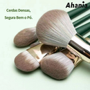 Kit de 14 Pinceis para Maquiagem Verde, Cerdas Macias Profissionais , Kit Completo Para Rosto E Olhos, Sombra e Base