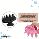 Massageador Capilar de Silicone Beauty Flash Escova Massageadora Couro Cabeludo Banho Cabelo Shampoo