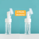 Frasco Pump Espumador para Limpeza Facial com Escova de Silicone